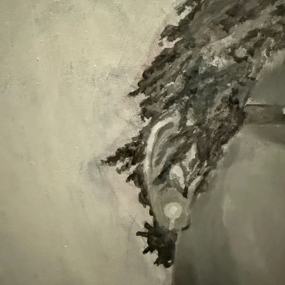 “Monochrome Portrait”, Acrylic on Canvas, 16x 20inches